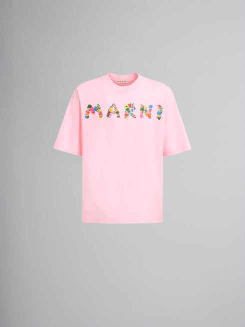 MARNI T-Shirt With Bouquet Marni Logo Mens Apparel